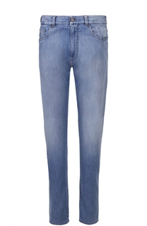 Джинсы прямого кроя с потертостями Canali