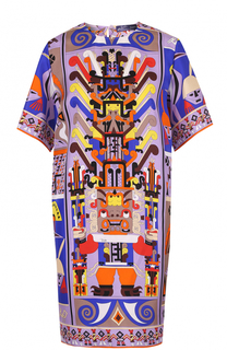 Шелковое мини-платье с ярким принтом Emilio Pucci