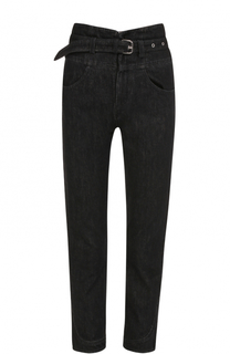 Укороченные джинсы с завышенной талией и поясом Isabel Marant