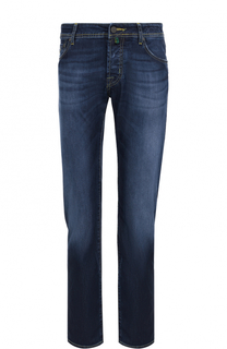 Джинсы прямого кроя с контрастной прострочкой Jacob Cohen