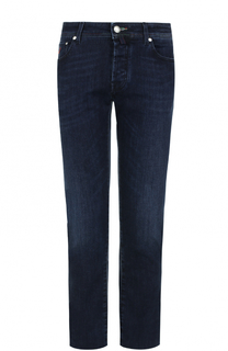 Джинсы прямого кроя с контрастной прострочкой Jacob Cohen