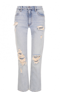 Укороченные расклешенные джинсы с потертостями Denim X Alexander Wang