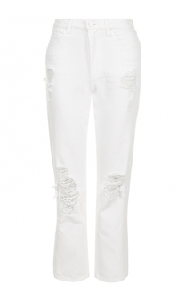 Укороченные расклешенные джинсы с потертостями T by Alexander Wang
