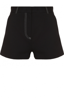 Хлопковые мини-шорты с контрастной прострочкой MSGM