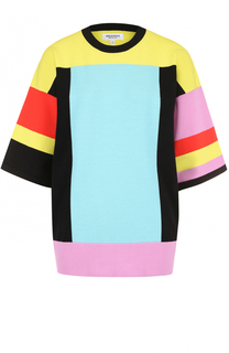 Удлиненный топ с ярким принтом и круглым вырезом Emilio Pucci