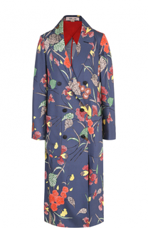 Шелковое пальто с цветочным принтом Diane Von Furstenberg