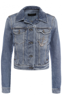 Укороченная джинсовая куртка с потертостями Dolce &amp; Gabbana