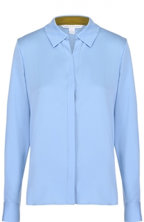 Шелковая блуза прямого кроя с накладным карманом Diane Von Furstenberg