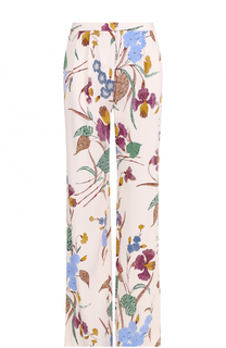 Широкие брюки с цветочным принтом и защипами Diane Von Furstenberg