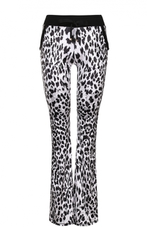 Спортивные расклешенные брюки с леопардовым принтом Roberto Cavalli