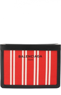 Клатч Navy из текстиля с кожаной отделкой Balenciaga