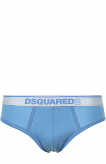 Хлопковые брифы с логотипом бренда Dsquared2