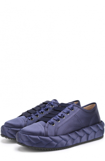 Атласные кеды на декорированной подошве Marco de Vincenzo