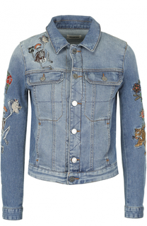 Укороченная джинсовая куртка с вышивкой Zadig&amp;Voltaire