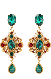 Серьги-клипсы с кристаллами Swarovski Dolce &amp; Gabbana
