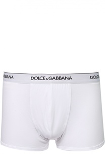 Комплект из двух хлопковых боксеров с широкой резинкой Dolce &amp; Gabbana