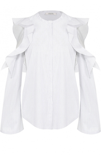 Блуза прямого кроя с оборками и открытыми плечами Dorothee Schumacher
