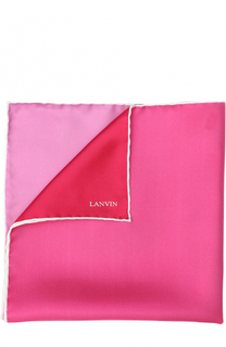 Шелковый платок с контрастным кантом Lanvin
