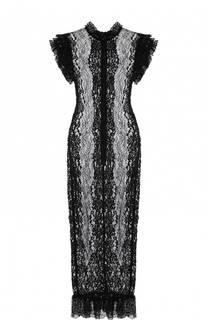 Полупрозрачное кружевное платье с оборками Dolce &amp; Gabbana