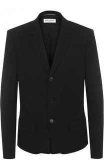 Шерстяной однобортный пиджак Saint Laurent