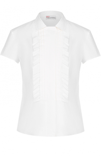 Блуза с коротким рукавом и оборками REDVALENTINO