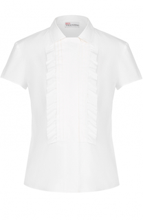 Блуза с коротким рукавом и оборками REDVALENTINO