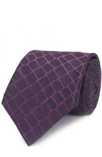 Шелковый галстук с узором Armani Collezioni