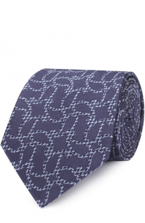 Шелковый галстук с узором пейсли Armani Collezioni