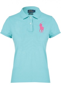 Поло с вышитым логотипом бренда Polo Ralph Lauren