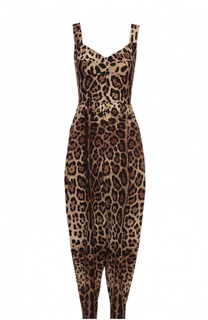 Приталенный комбинезон с леопардовым принтом Dolce &amp; Gabbana