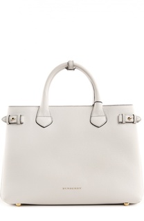 Кожаная сумка Banner medium с отделкой из клетчатого текстиля Burberry
