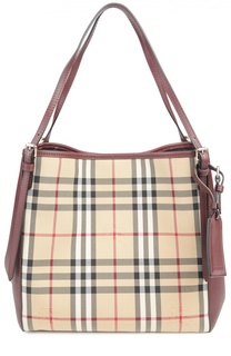Сумка Canter small в клетку Horseferry Check с отделкой из кожи Burberry