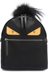 Рюкзак Bag Bugs с отделкой из меха и комбинированной кожи Fendi