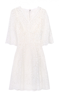 Приталенное кружевное мини-платье Dolce &amp; Gabbana