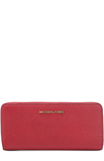 Портмоне Jet Set Travel на молнии из сафьяновой кожи MICHAEL Michael Kors