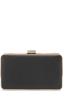 Кожаный клатч с отделкой из металла Coccinelle