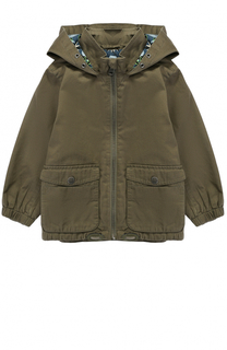 Хлопковая куртка с накладными карманами и капюшоном Stella McCartney