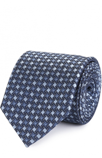 Шелковый галстук с узором Ermenegildo Zegna