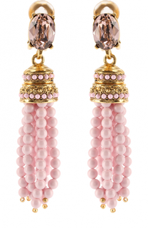 Серьги-клипсы с кристаллами Swarovski Oscar de la Renta
