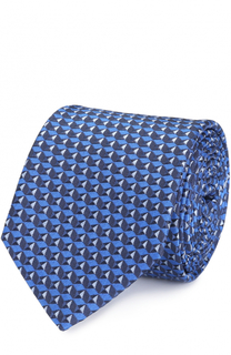 Шелковый галстук с узором HUGO