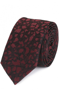 Шелковый галстук с узором HUGO