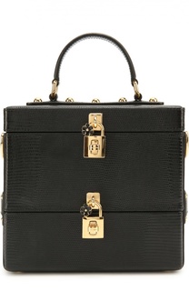 Сумка Double Box из тисненой кожи Dolce &amp; Gabbana
