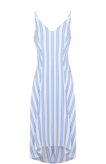 Платье свободного кроя в полоску с V-образным вырезом Balenciaga