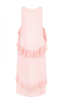 Платье без рукавов с плиссированными оборками No. 21