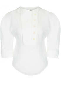 Приталенная блуза с укороченным рукавом-фонарик Stella McCartney