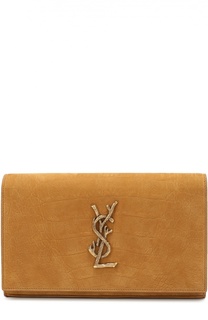 Сумка Monogram из нубука с тиснением Saint Laurent