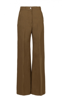 Хлопковые широкие брюки со стрелками Dries Van Noten