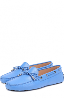 Кожаные мокасины с бантом Tod’s