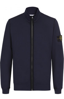 Хлопковая толстовка на молнии с воротником-стойкой Stone Island