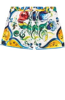 Хлопковые шорты с принтом Dolce &amp; Gabbana